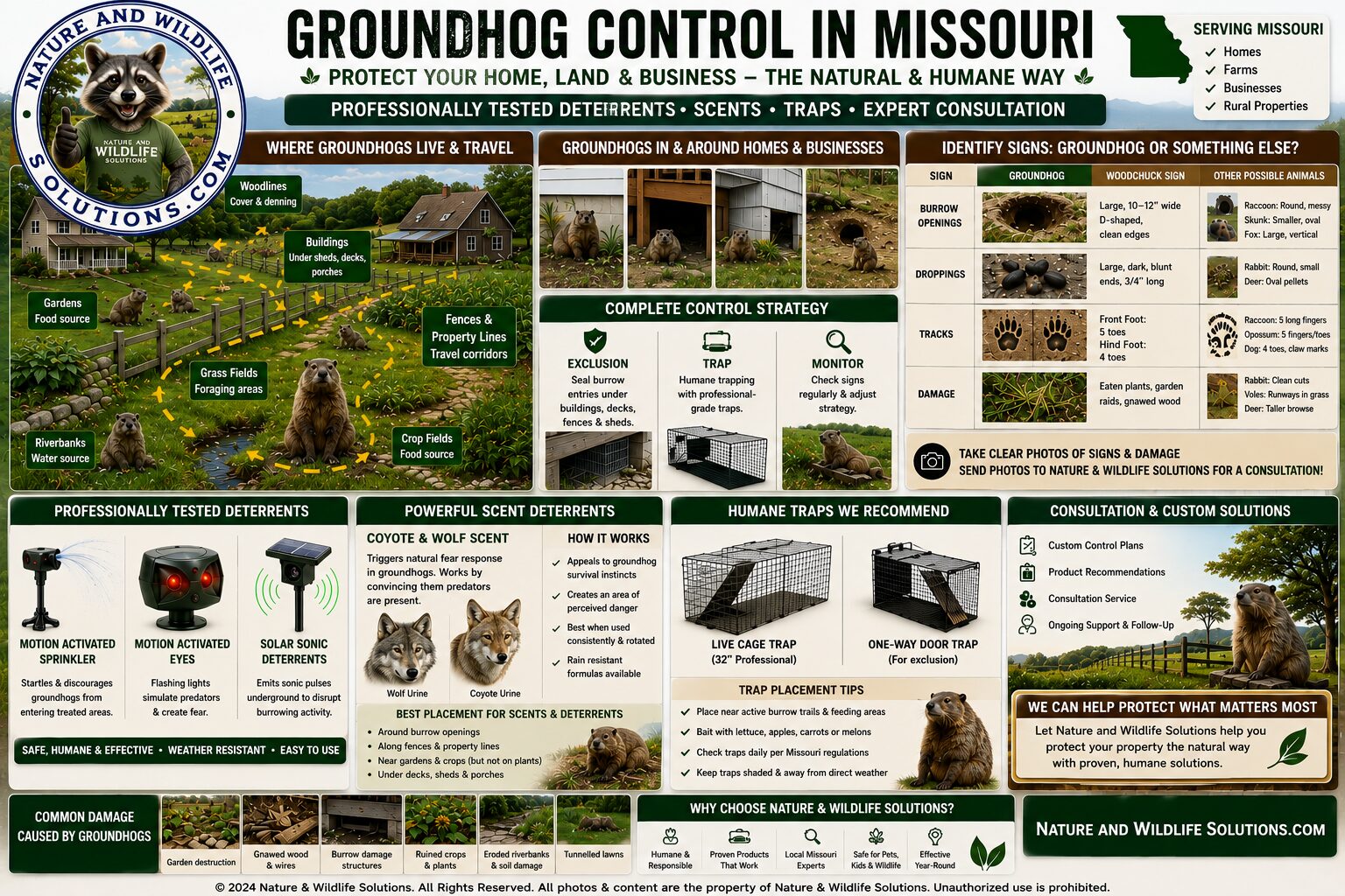 Groundhog help and removal in Missouri
