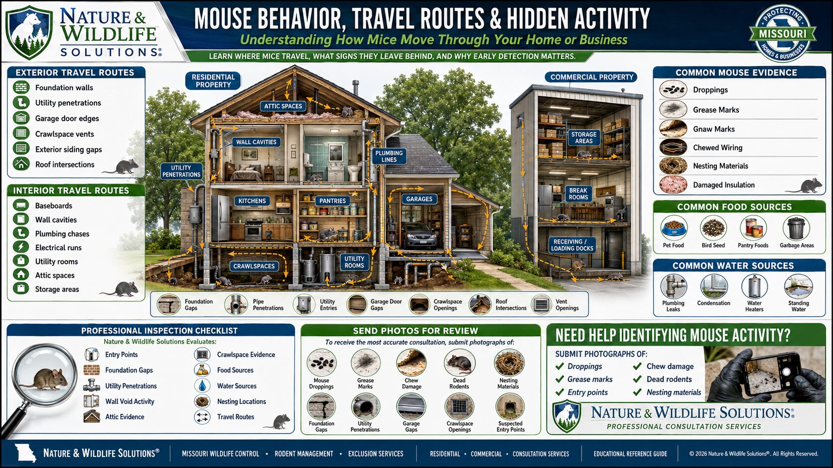 how do mice get in your house chart
